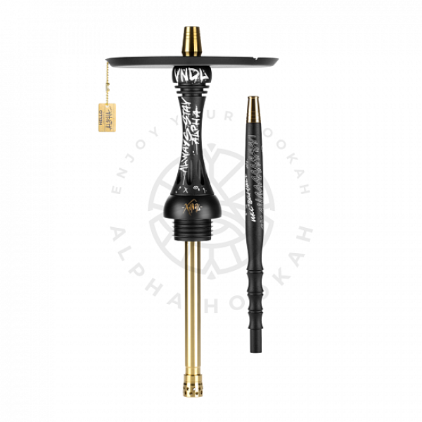 Кальян Alpha Hookah X VNDL Jet Black Чёрный (42 см) в Новом Уренгое