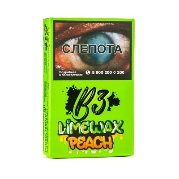 Табак B3 Limewax peach (Персик Лайм) 50 гр в Новом Уренгое