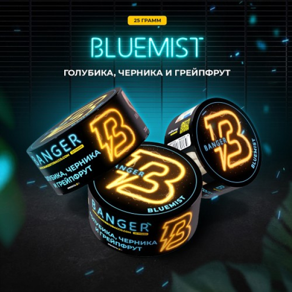 Табак Banger Bluemist (Голубика Черника и Грейпфрут) 25 гр в Новом Уренгое