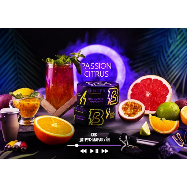 Табак Banger Passion Citrus 100 грамм в Новом Уренгое