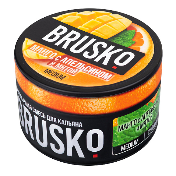 Смесь BRUSKO МАНГО С АПЕЛЬСИНОМ И МЯТОЙ (MEDIUM) 250 гр в Новом Уренгое