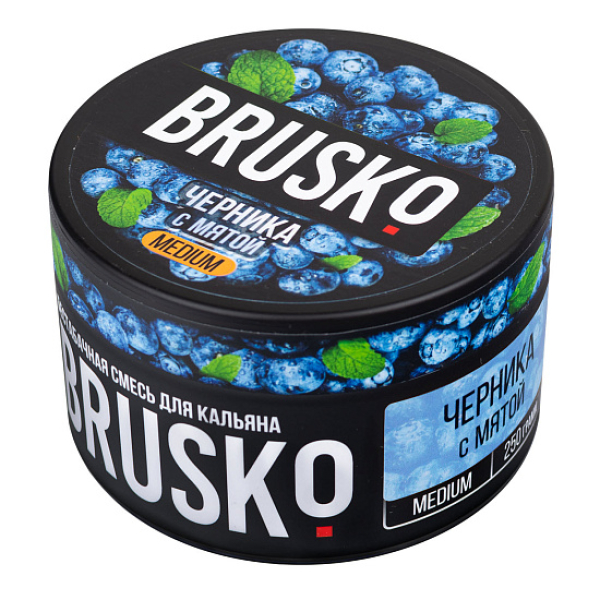 Смесь BRUSKO ЧЕРНИКА С МЯТОЙ (MEDIUM) 250 гр в Новом Уренгое