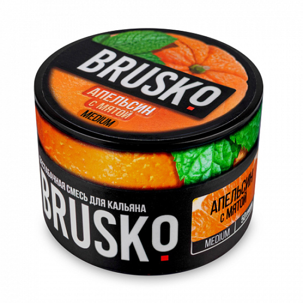 Смесь Brusko Medium Апельсин мята 50 грамм в Новом Уренгое