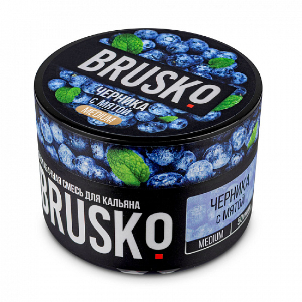 Смесь Brusko Medium Черника с мятой 50 грамм в Новом Уренгое