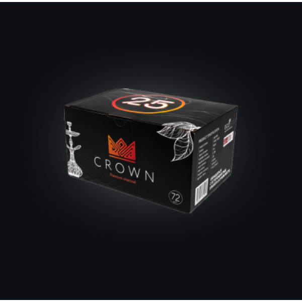 Уголь Crown 25 мм для кальяна (72 шт.) в Новом Уренгое