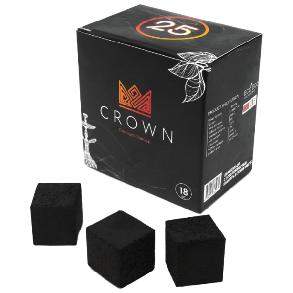 Кокосовый уголь Crown 25мм - 18 шт. в Новом Уренгое