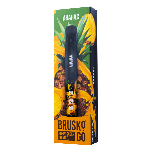 Одноразовая электронная сигарета Brusko Go Ананас 800 затяжек в Новом Уренгое