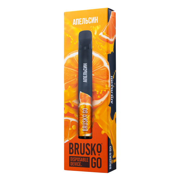 Одноразовая электронная сигарета Brusko Go Апельсин 800 затяжек в Новом Уренгое