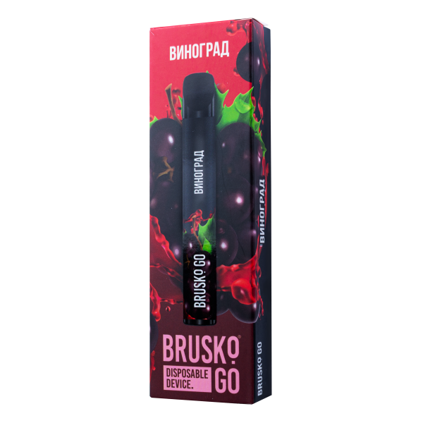 Одноразовая электронная сигарета Brusko Go Виноград 800 затяжек в Новом Уренгое