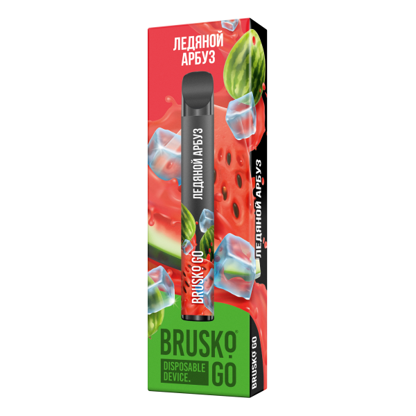 Одноразовая электронная сигарета Brusko Go Ледяной Арбуз 800 затяжек в Новом Уренгое