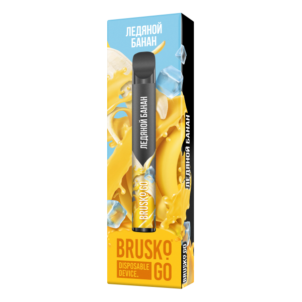 Одноразовая электронная сигарета Brusko Go Ледяной Банан 800 затяжек в Новом Уренгое