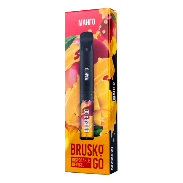 Одноразовая электронная сигарета Brusko Go Манго 800 затяжек в Новом Уренгое