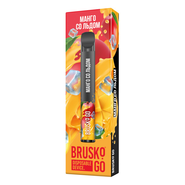 Одноразовая электронная сигарета Brusko Go Манго Со Льдом 800 затяжек в Новом Уренгое