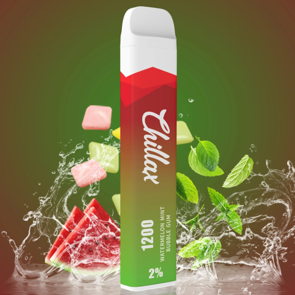 Chillax Watermelon Mint bubble gum (Арбуз Мятная жвачка), 1200 тяг в Новом Уренгое