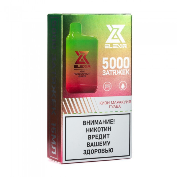 Elexir (Kiwi Passionfruit Guava (Киви маракуйя гуава)), 5000 тяг в Новом Уренгое