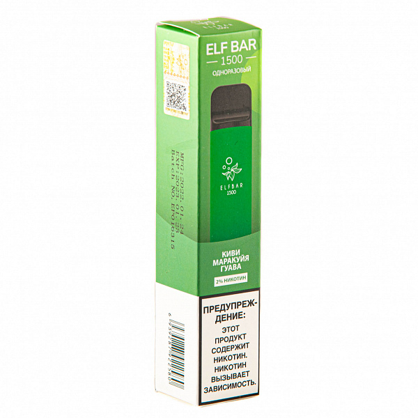 ELFBAR KIWI PASSION FRUIT GUAVA, 1500 тяг в Новом Уренгое