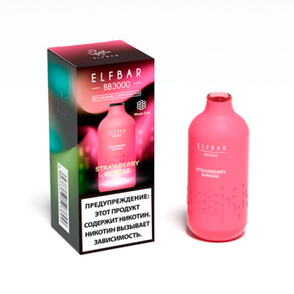 Elfbar BB3000 Мороженое с клубничным джемом, 3000 тяг в Новом Уренгое