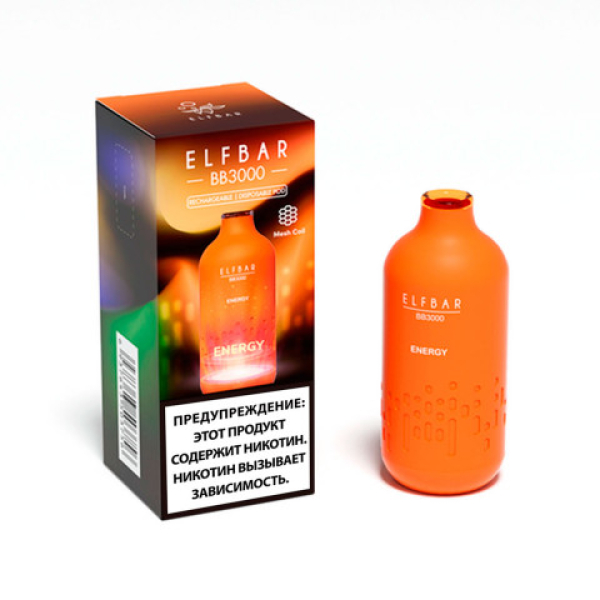 Elfbar BB3000 Энергетик, 3000 тяг в Новом Уренгое