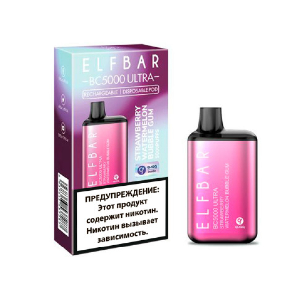 Elfbar BC5000 (Клубничная арбузная жвачка), 5000 тяг в Новом Уренгое