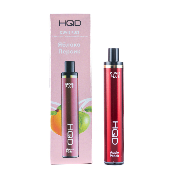 Одноразовая электронная сигарета HQD Cuvie Plus Apple Peach (Яблоко Персик) 1200 затяжек в Новом Уренгое