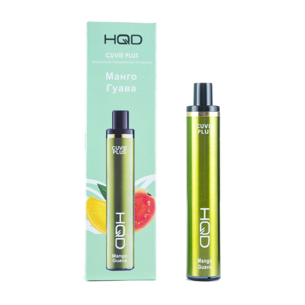 Одноразовая электронная сигарета HQD Cuvie Plus Mango Guava (Манго Гуава) 1200 затяжек в Новом Уренгое
