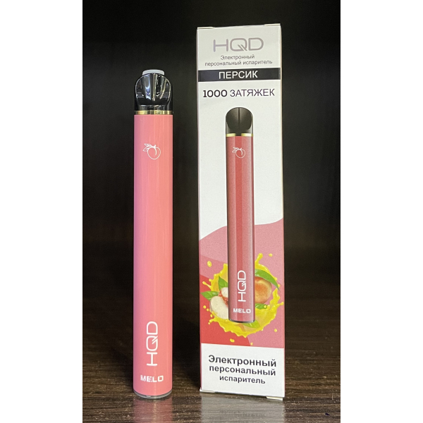 HQD melo peach (персик) 1000 затяжек в Новом Уренгое