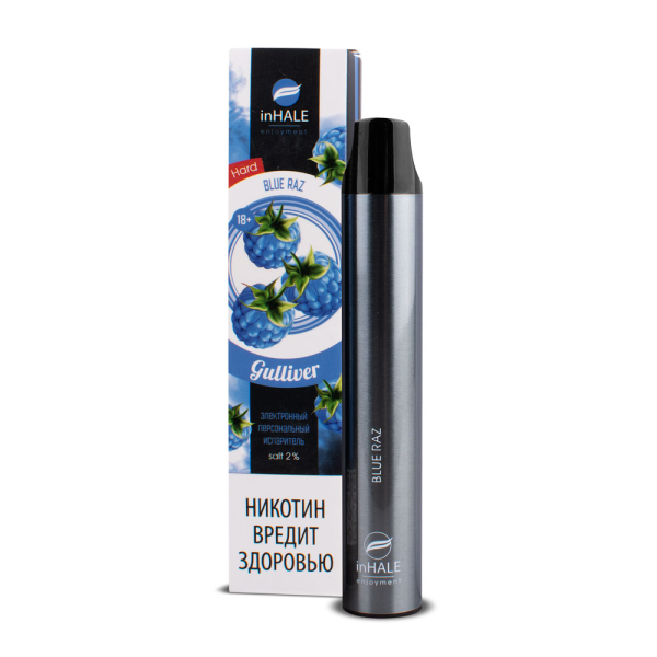 inHale Guliver Hard Blue Razz (Ежевика) 1500 затяжек в Новом Уренгое