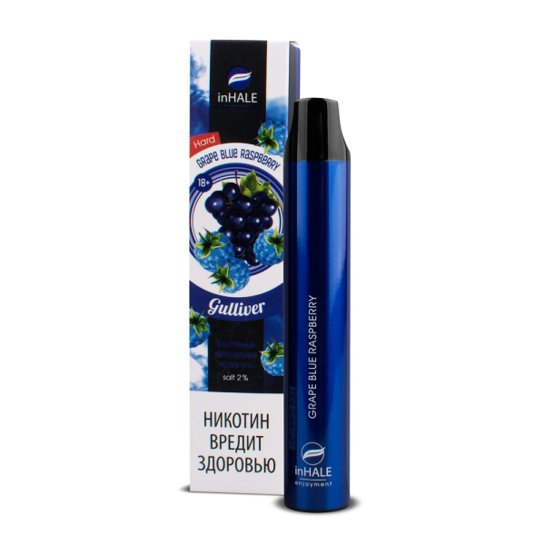 inHale Guliver Hard Grape Blue Raspberry (Ежевика С Виноградом) 1500 затяжек в Новом Уренгое
