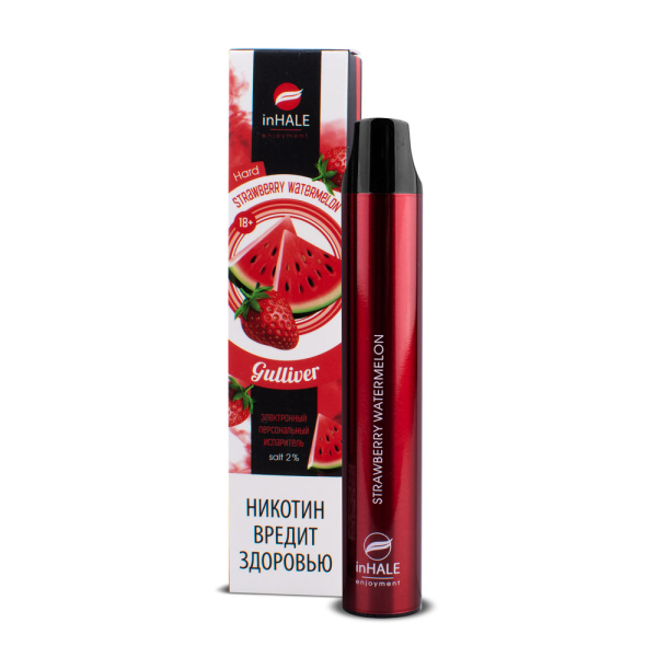 inHale Guliver Hard Strawberry Watermelon (Клубника Арбуз) 1500 затяжек в Новом Уренгое