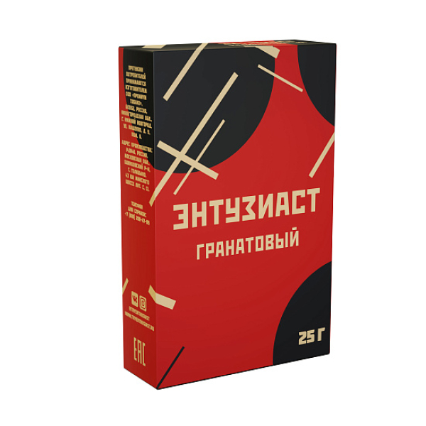 Табак ЭНТУЗИАСТ ГРАНАТОВЫЙ 25 гр в Новом Уренгое