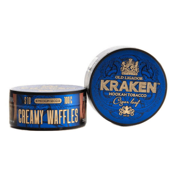 Табак Kraken Medium Seco Creamy Waffles (Сливочные вафли) 100 гр в Новом Уренгое