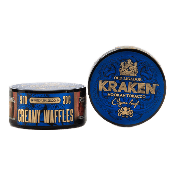 Табак Kraken Medium Seco Creamy Waffles (Сливочные вафли) 30 гр в Новом Уренгое