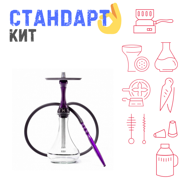 Набор с кальяном  Alpha Hookah X Purple СТАНДАРТ в Новом Уренгое