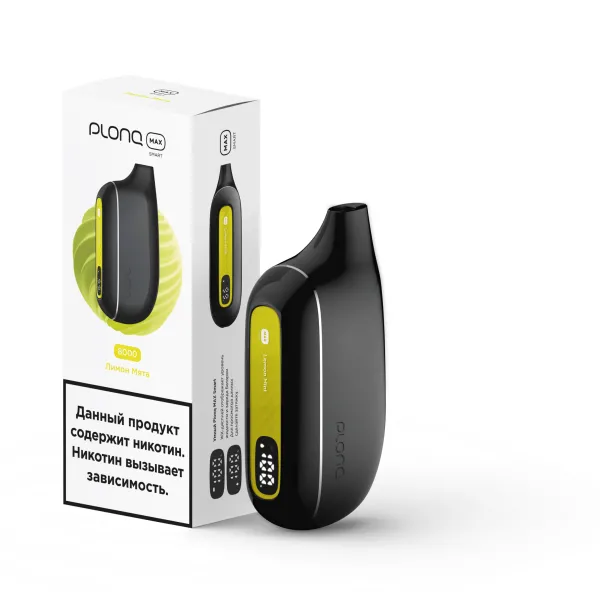 Plonq Max Smart Лимон Мята (8000 Затяжек) 20 Мг в Новом Уренгое