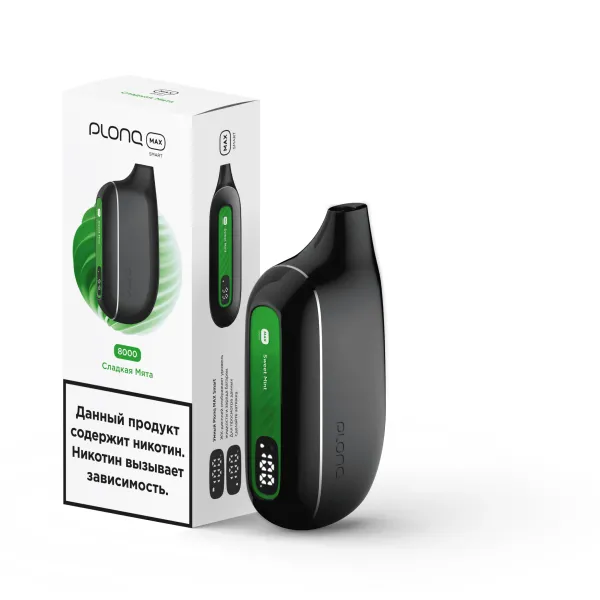 Plonq Max Smart Сладкая Мята (8000 Затяжек) 20 Мг в Новом Уренгое