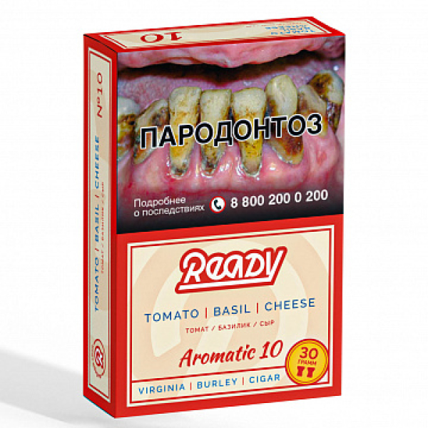 Табак READY №10 TOMATO BASIL CHEESE (Томат Базилик сыр) 30 гр в Новом Уренгое