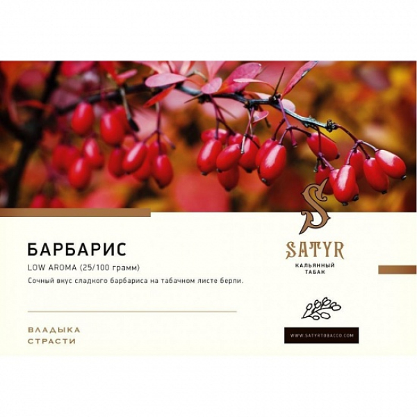 Табак Satyr Barberry 100 грамм в Новом Уренгое