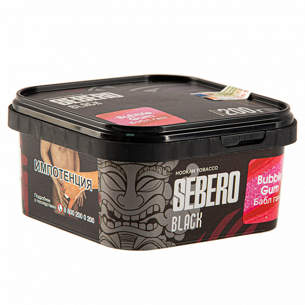 Табак SEBERO BLACK BUBBLE GUM 200 гр в Новом Уренгое