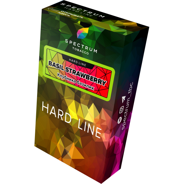 Табак Spectrum Hard basil strawberry 40 грамм в Новом Уренгое