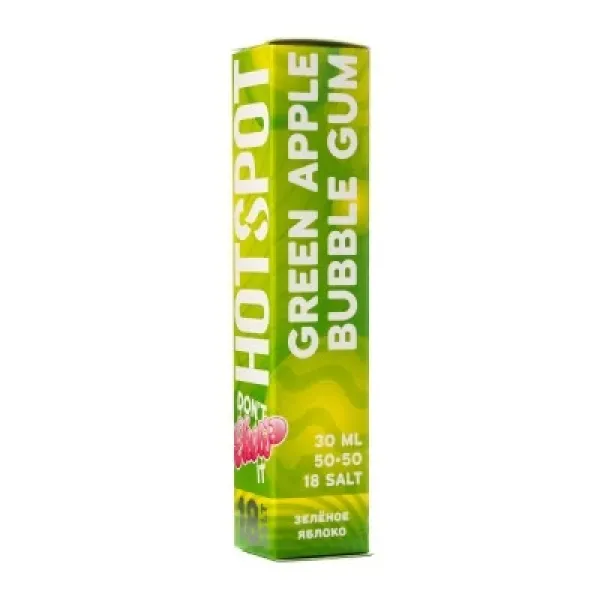 Жидкость HOTSPOT Chow Ultra Green Apple Bubble Gum 30 мл в Новом Уренгое