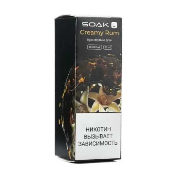Жидкость SOAK L Creamy Rum 30 мл в Новом Уренгое