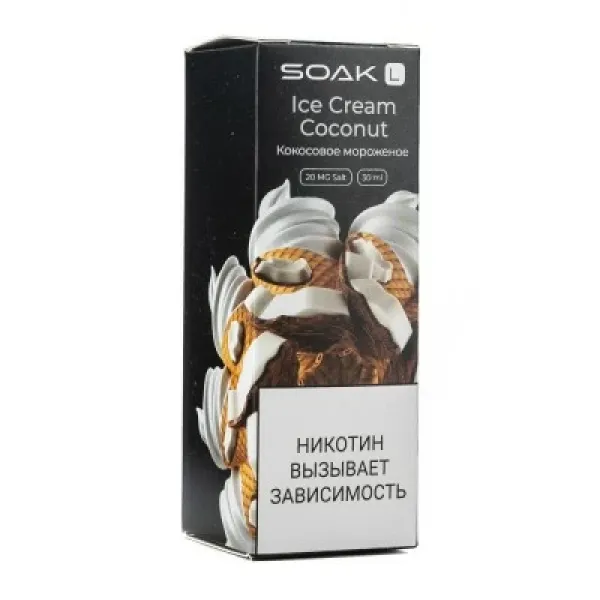 Жидкость SOAK L Ice Cream Coconut 30 мл в Новом Уренгое