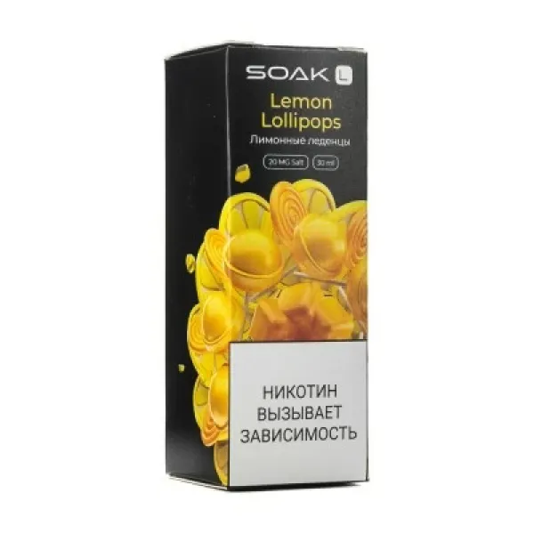 Жидкость SOAK L Lemon Lollipops 30 мл в Новом Уренгое