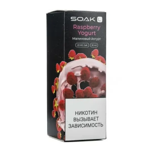 Жидкость SOAK L Raspberry Yogurt 30 мл в Новом Уренгое