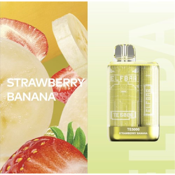 Elfbar TE5000 Strawberry Banana, 5000 тяг в Новом Уренгое