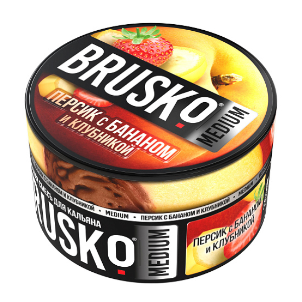 Смесь Brusko Персик с бананом и клубникой 250 гр в Новом Уренгое