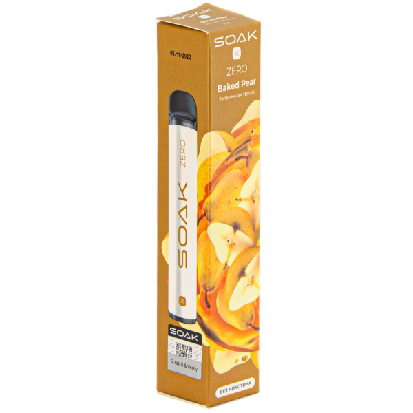 SOAK X ZERO Baked pear 1500 затяжек (без никотина) в Новом Уренгое