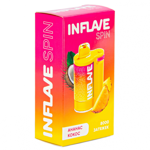 INFLAVE SPIN Ананас кокос (8000 затяжек) в Новом Уренгое