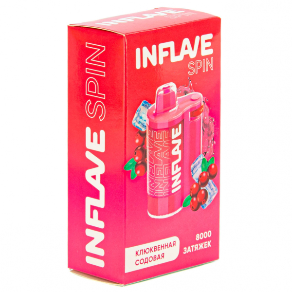INFLAVE SPIN Клюквенная содовая (8000 затяжек) в Новом Уренгое