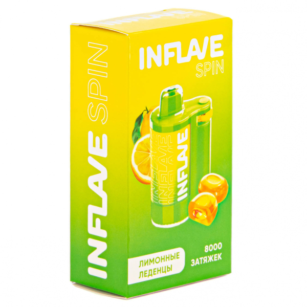 INFLAVE SPIN Лимонные леденцы (8000 затяжек) в Новом Уренгое
